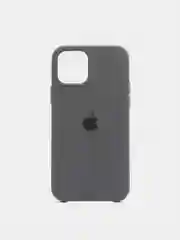 Серый чехол Silicone Case для iPhone 12, 12 Pro с открытым низом