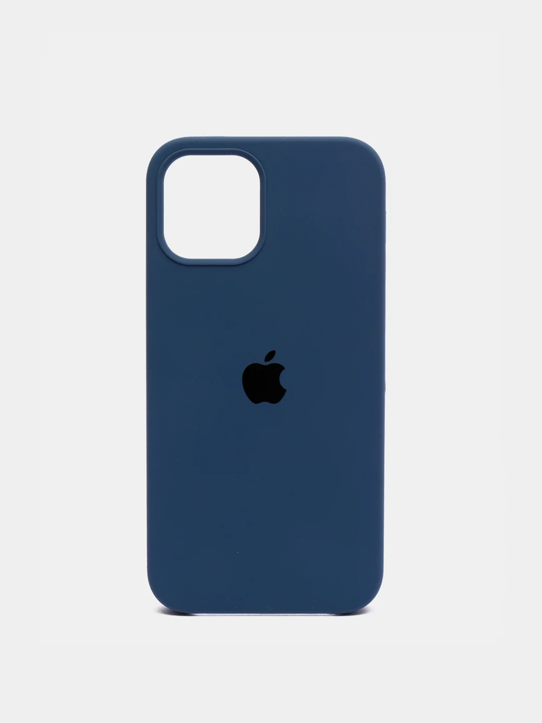 Синий меланж чехол Silicone Case для iPhone 12, 12 Pro с открытым низом