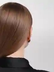 Серьги круглые с сапфиром