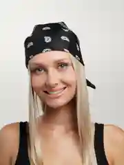 Черный бандана, летняя повязка на голову