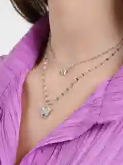 Золотой ожерелье с бабочкой, элегантное, женское, многослойное