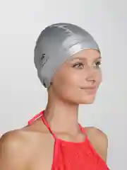 Серебряный шапочка для плавания, тканевая, 56-60