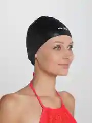 Черный силиконовая шапочка для плавания