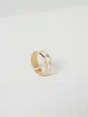 Белый кольцо Cердечки безразмерное