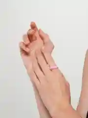 Розовый кольцо металлическое Зефир