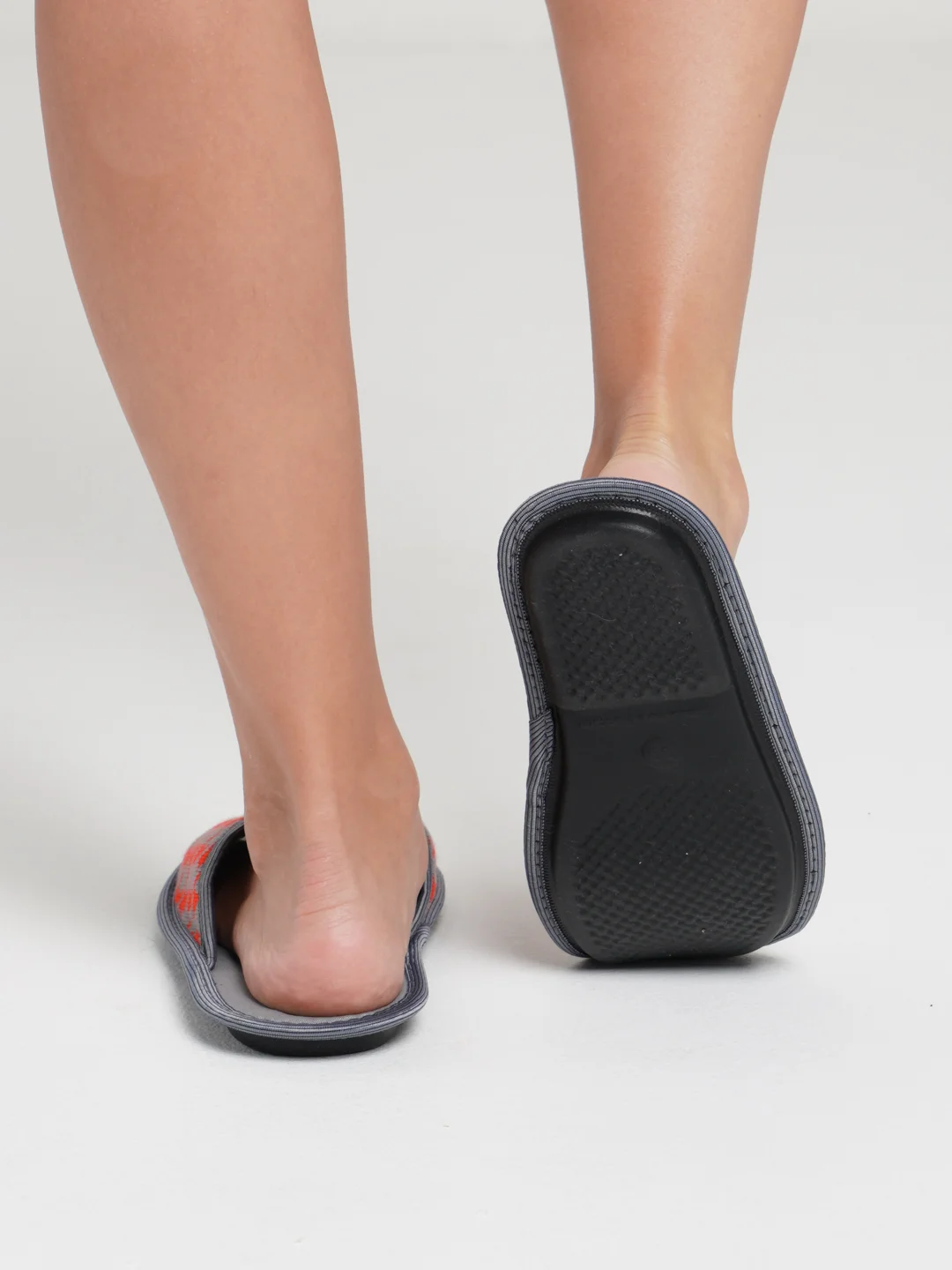 Красный тапочки женские домашние "Вязанка" с открытым носом Soft Slippers, 3 цвета