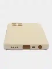 Молочный чехол с защитой камеры и бархатом внутри Realme 8i