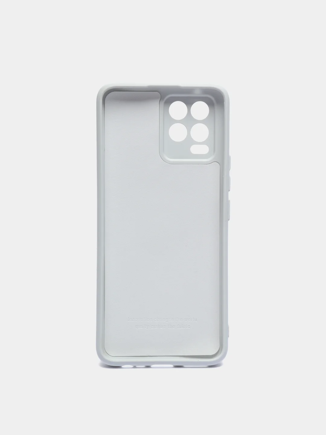 Белый чехол для Realme 8 / 8 Pro c защитой камеры и бархатом внутри