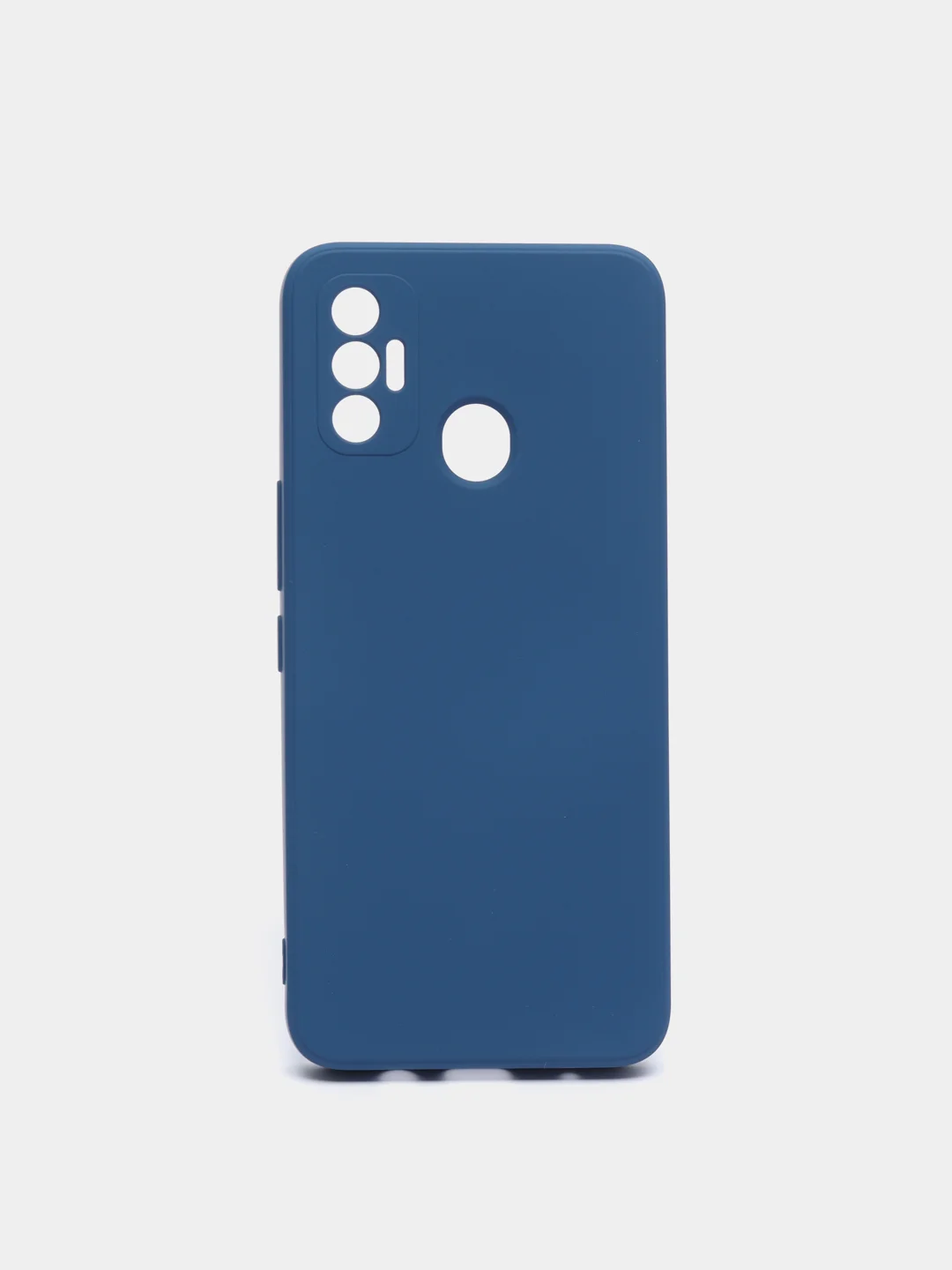 Синий чехол с защитой камеры и бархатом внутри TECNO SPARK 7