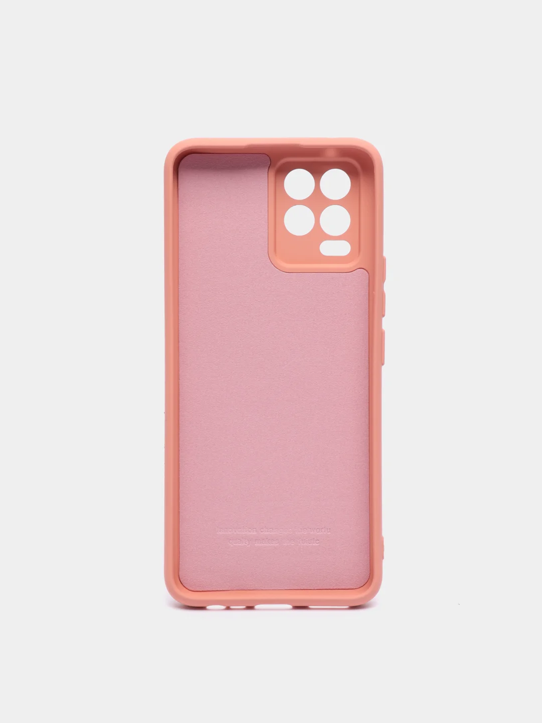 Коралловый меланж чехол для Realme 8 / 8 Pro c защитой камеры и бархатом внутри