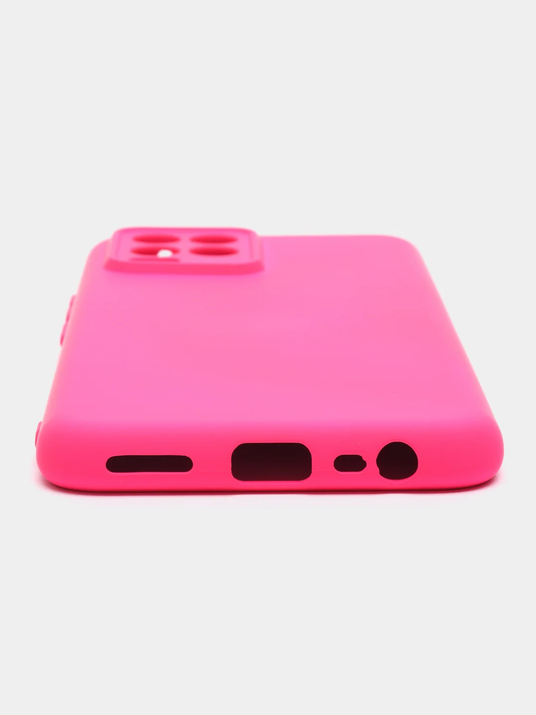 Фуксия чехол для Realme 8 / 8 Pro c защитой камеры и бархатом внутри