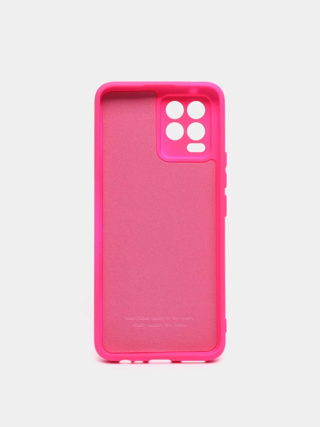 Фуксия чехол для Realme 8 / 8 Pro c защитой камеры и бархатом внутри