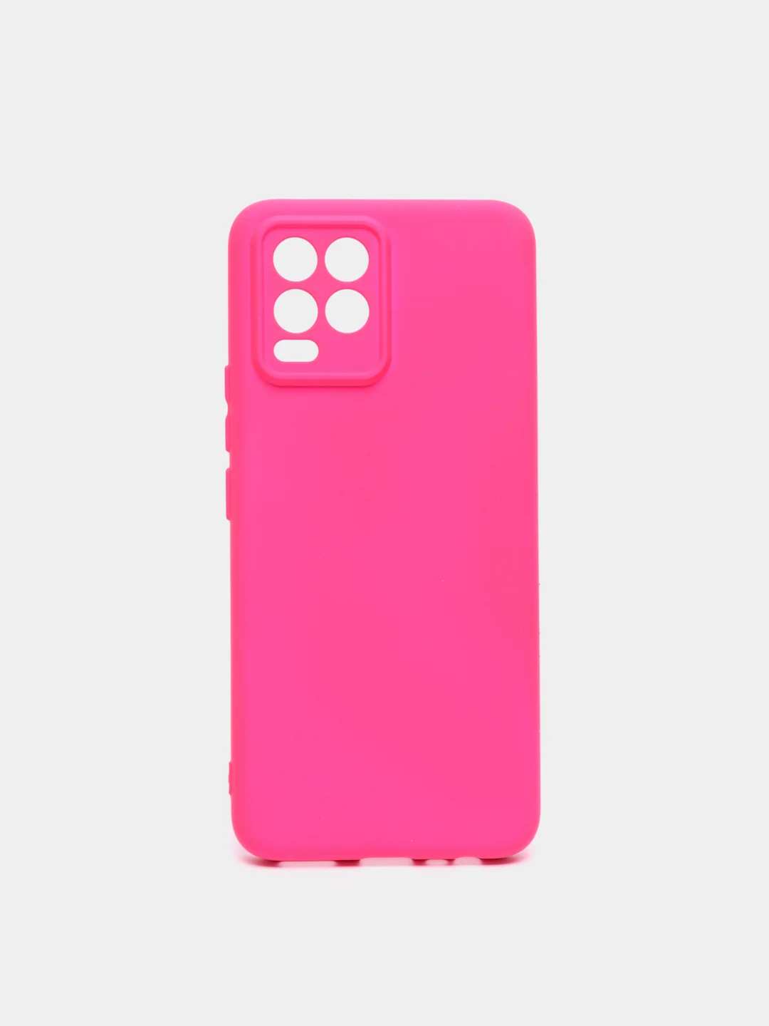 Фуксия чехол для Realme 8 / 8 Pro c защитой камеры и бархатом внутри