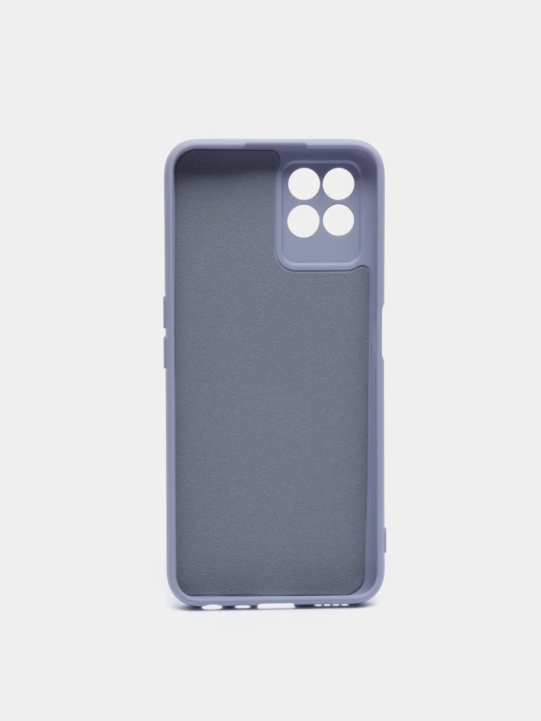 Синий меланж чехол с защитой камеры и бархатом внутри Realme 8i