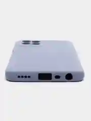 Синий меланж чехол с защитой камеры и бархатом внутри Realme 8i