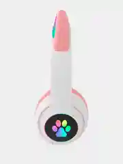 Бирюзовый беспроводные Bluetooth наушники с кошачьими светящимися ушками