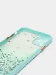 Бирюзовый чехол для Iphone 11 Pro Max с блестками силиконовый
