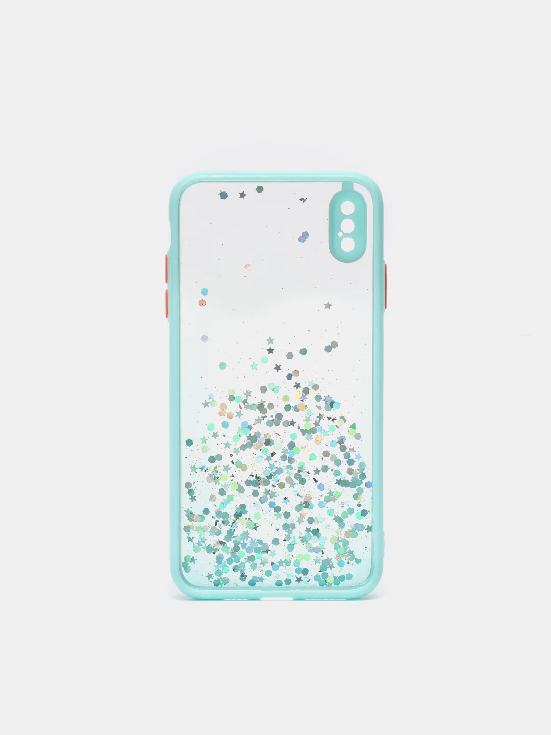 Бирюзовый чехол для Iphone XS Max, с блестками, силиконовый