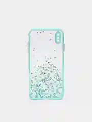 Бирюзовый чехол для Iphone XS Max, с блестками, силиконовый