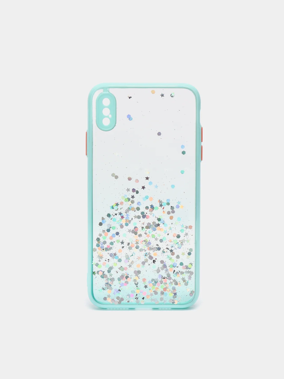 Бирюзовый чехол для Iphone XS Max, с блестками, силиконовый