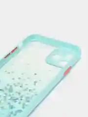 Бирюзовый чехол для iPhone 11 Pro с блестками, силиконовый