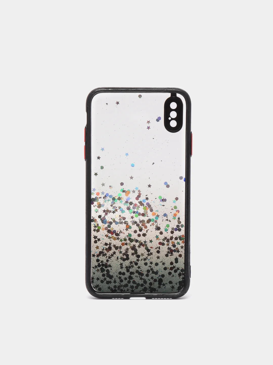 Черный чехол для Iphone XS Max, с блестками, силиконовый