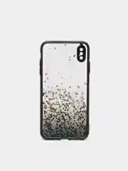 Черный чехол для Iphone XS Max, с блестками, силиконовый