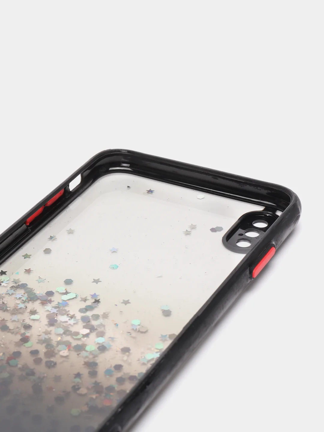 Черный чехол для Iphone XS Max, с блестками, силиконовый