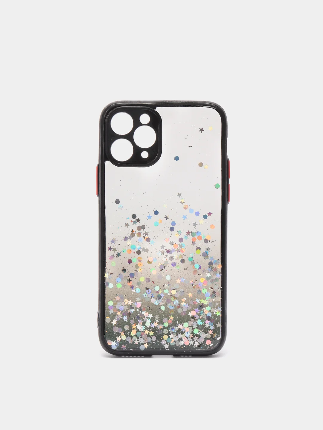 Черный чехол для iPhone 11 Pro с блестками, силиконовый