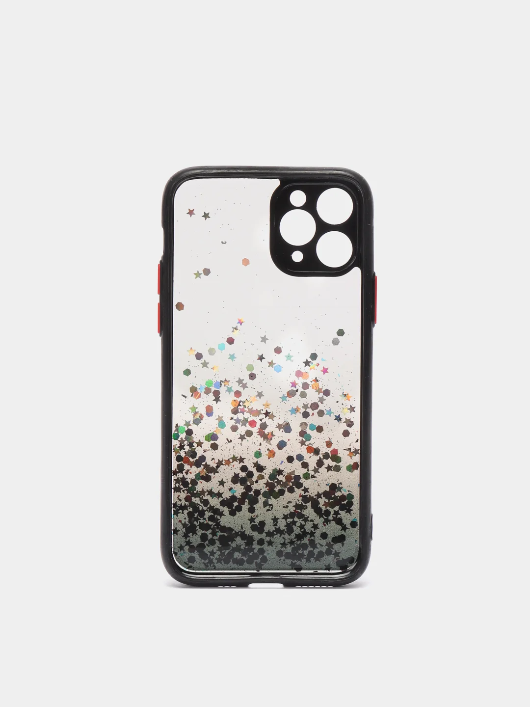 Черный чехол для iPhone 11 Pro с блестками, силиконовый
