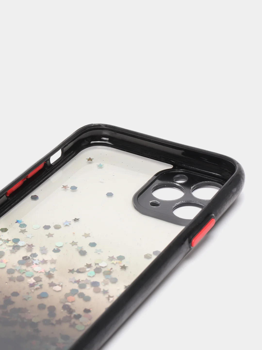 Черный чехол для iPhone 11 Pro с блестками, силиконовый