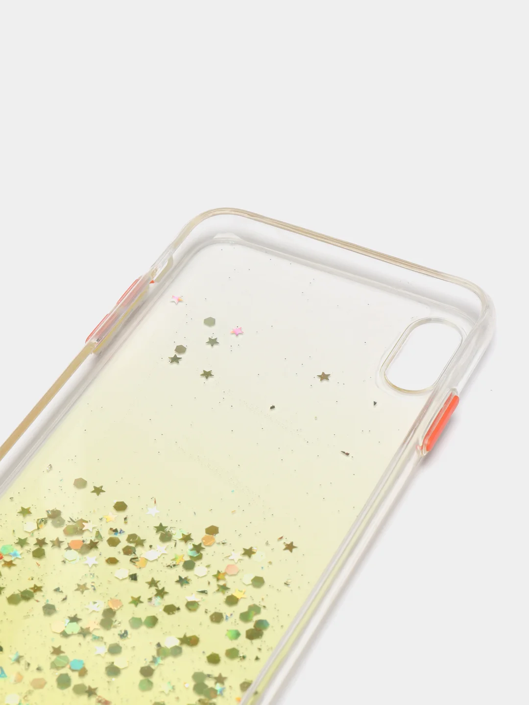 Желтый чехол для Iphone XS Max, с блестками, силиконовый