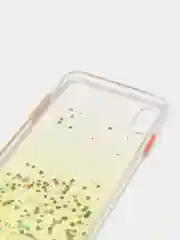 Желтый чехол для Iphone XS Max, с блестками, силиконовый