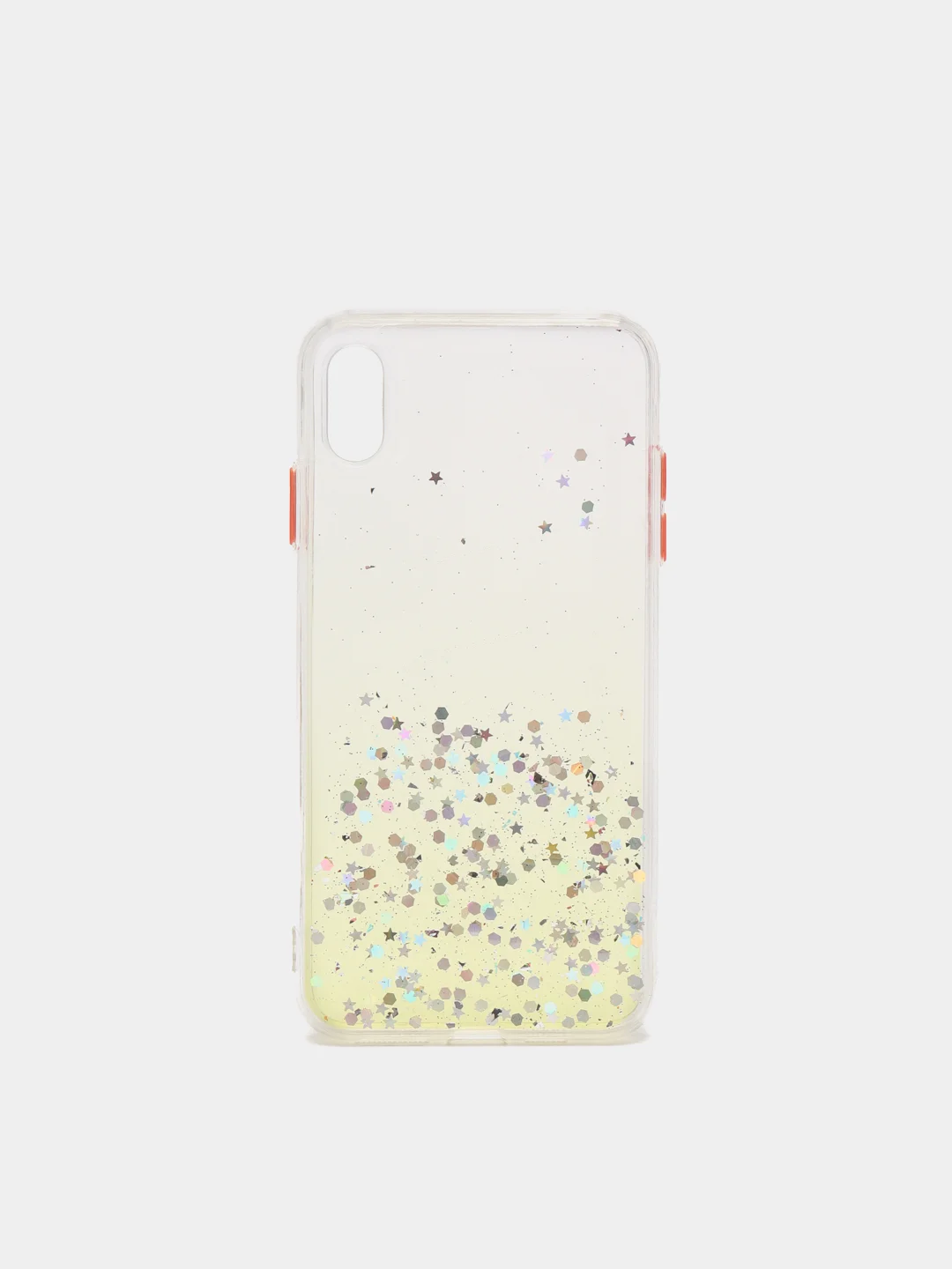 Желтый чехол для Iphone XS Max, с блестками, силиконовый