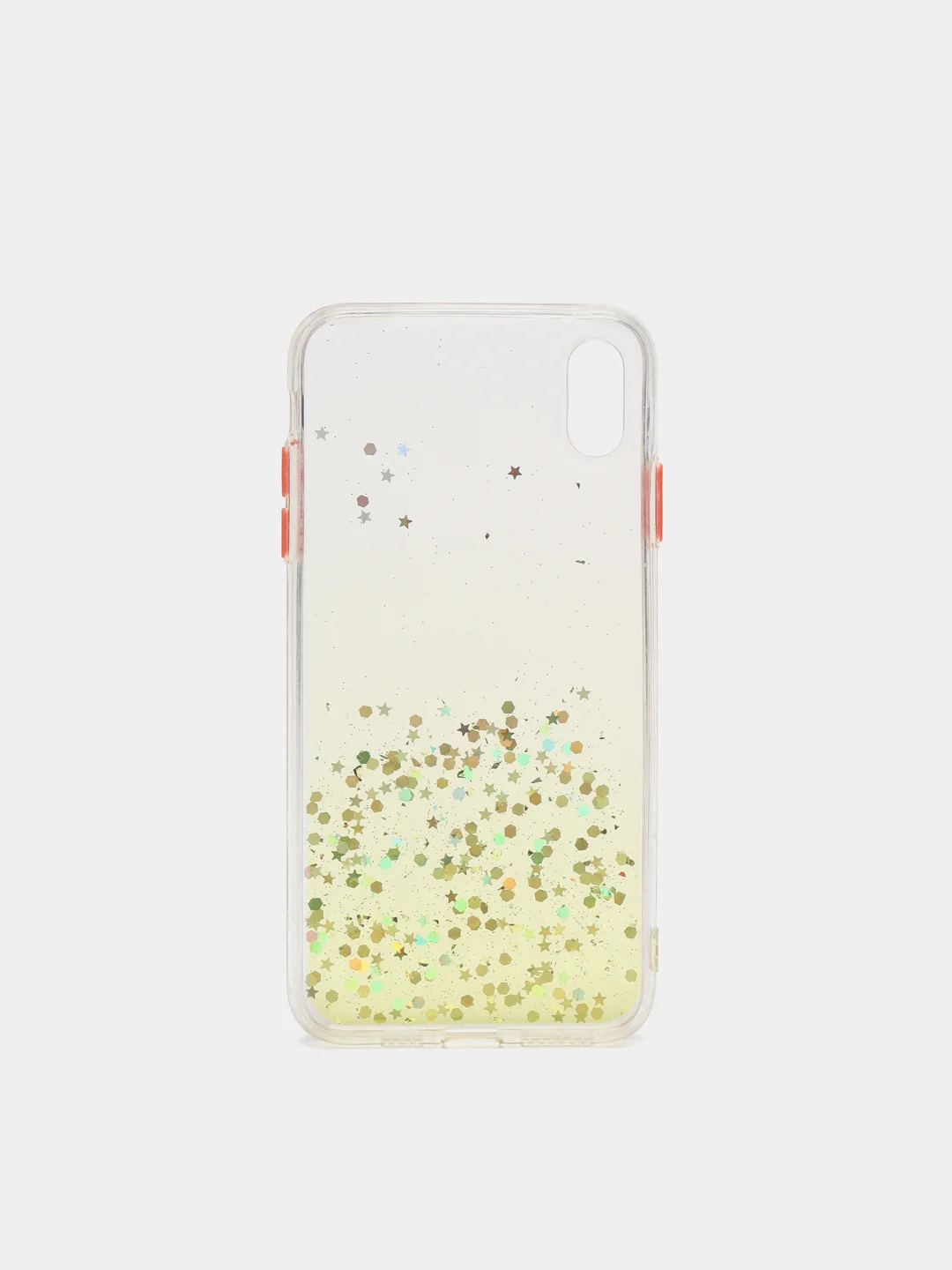 Желтый чехол для Iphone XS Max, с блестками, силиконовый