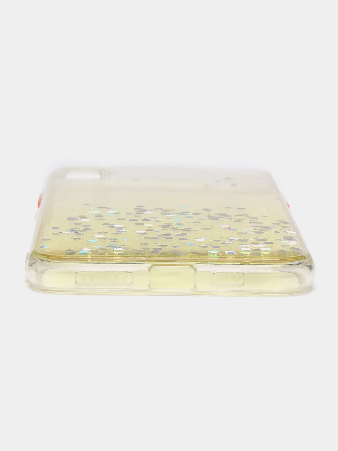 Желтый чехол для Iphone XS Max, с блестками, силиконовый
