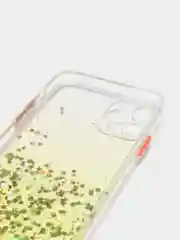 Желтый чехол для iPhone 11 Pro с блестками, силиконовый