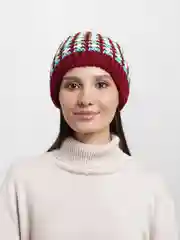 Бордовый шапка женская, осень-зима, 2 цвета