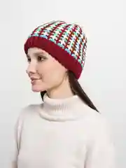 Бордовый шапка женская, осень-зима, 2 цвета