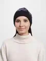 Черный женская шапка молодежная, осень-зима, два цвета