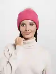Коралловый шапка женская, осень-зима