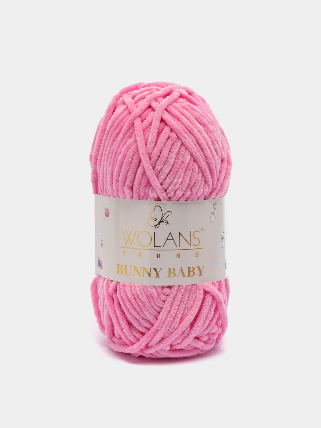 Розовый плюшевая пряжа Bunny Baby, 100 г, 120 м
