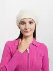 Бежевый шапка вязанная осень-зима, два цвета