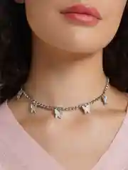 Серебряный чокер на Новый год