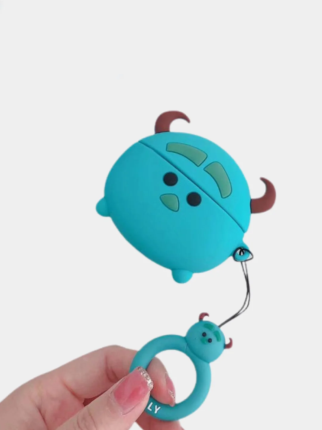 Голубой чехол для наушников AirPods "Лило и Стич", "Корпорация монстров"