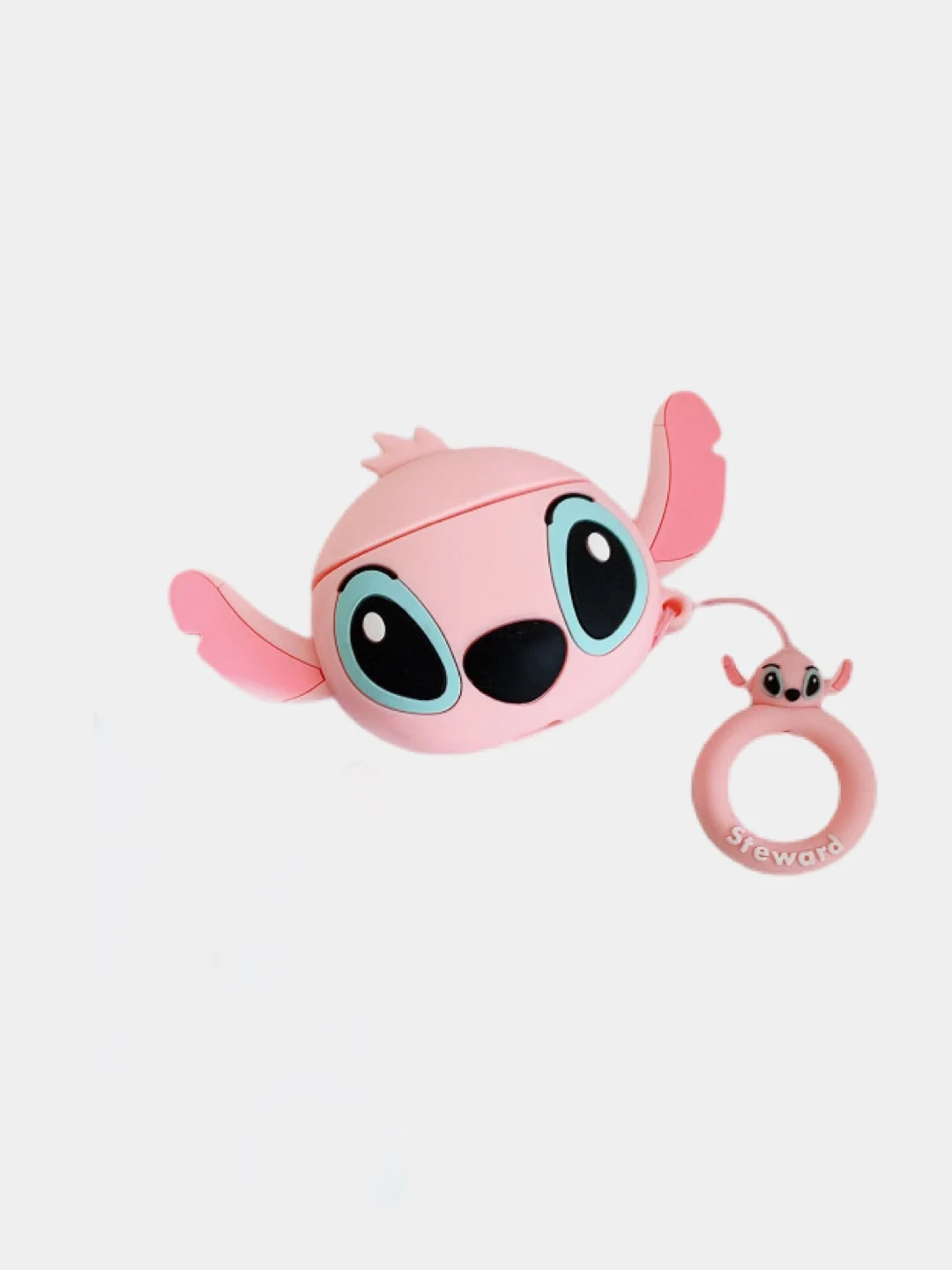 Розовый чехол для наушников AirPods "Лило и Стич", "Корпорация монстров"
