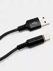 Черный кабель зарядный 1,2м плетеный на Type-C, Lightning для быстрой зарядки тайпси