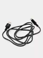 Черный кабель зарядный 1,2м плетеный на Type-C, Lightning для быстрой зарядки тайпси
