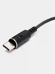 Черный кабель зарядный 1,2м плетеный на Type-C, Lightning для быстрой зарядки тайпси