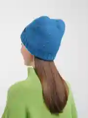 Хаки шапка женская вязаная